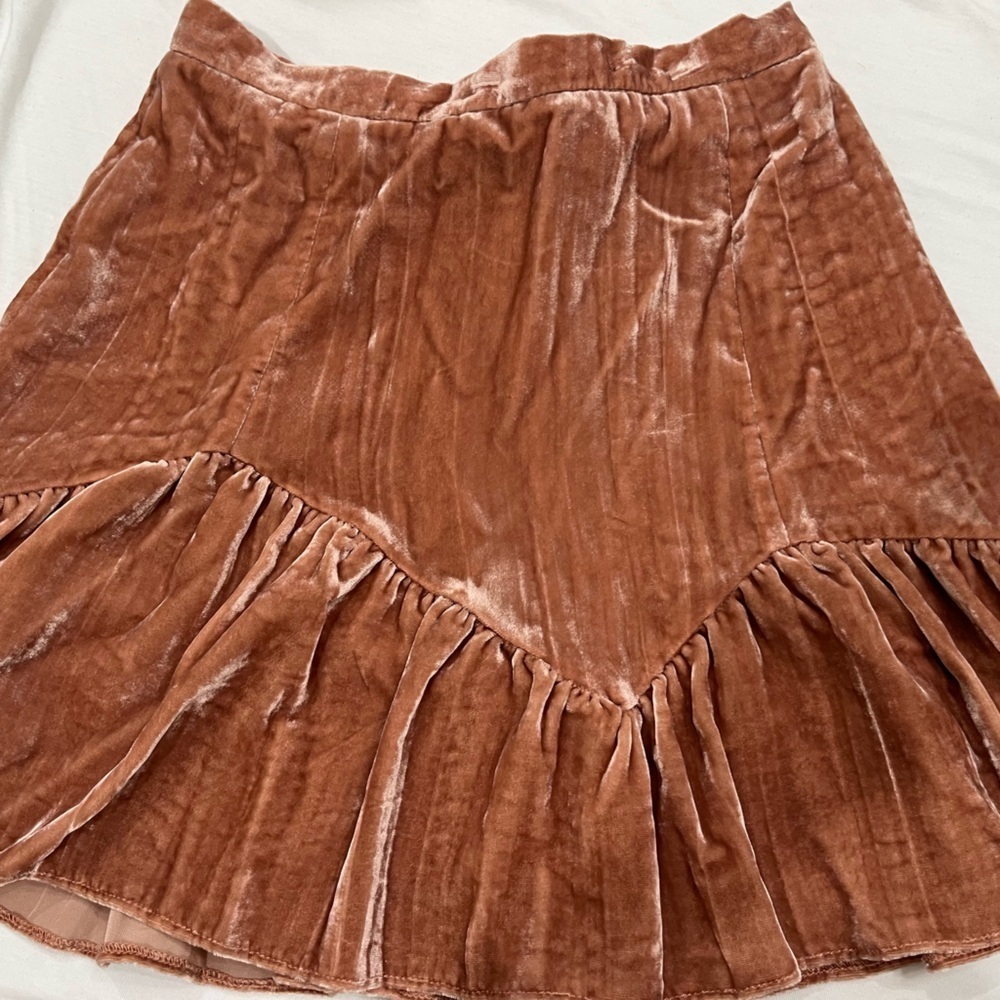 Love Shack Fancy velvet Mini Skirt Size 0